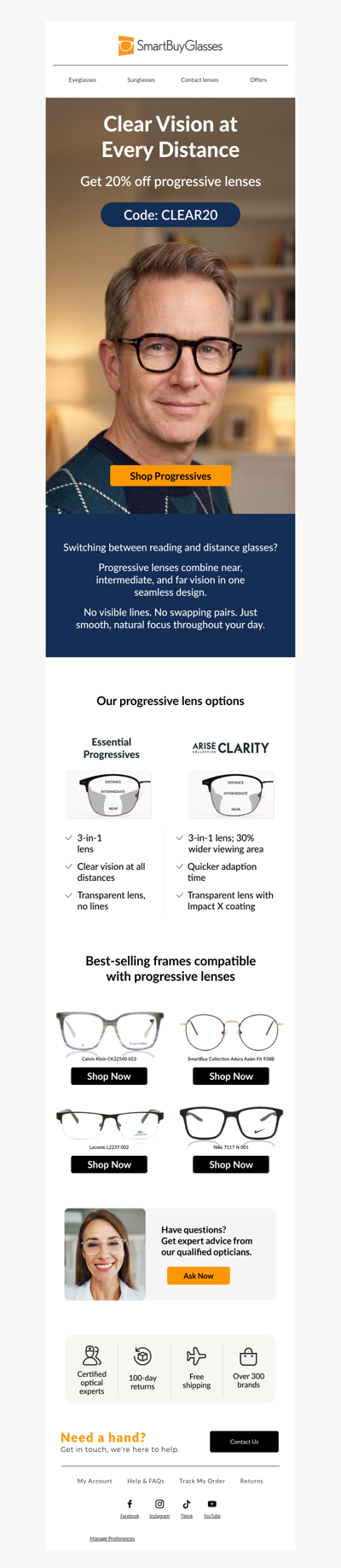 Save on progressive lenses today