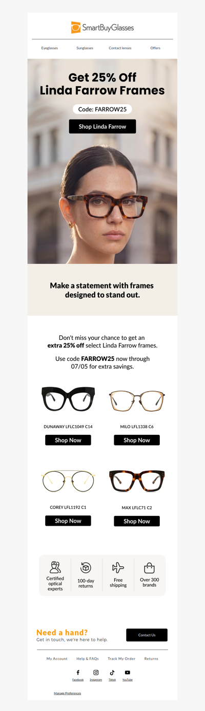 Linda Farrow — Now on Clearance