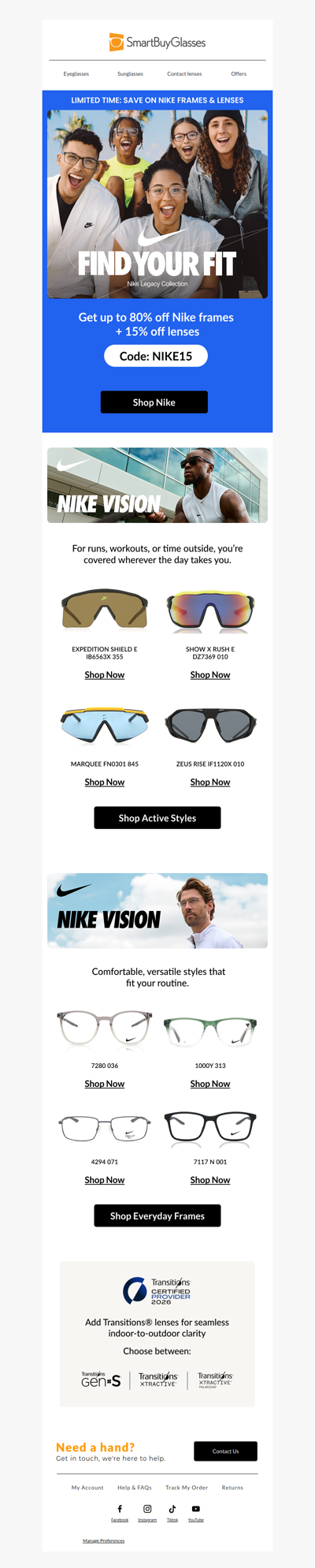 Built for movement: Nike eyewear