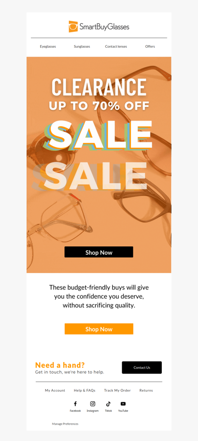 I always check the clearance first