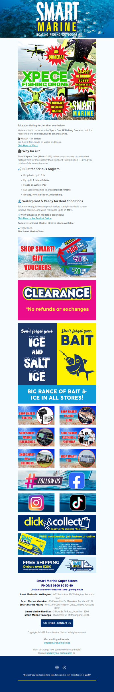 Waterproof 4K Fishing Drone 🚀 Exclusive to Smart Marine