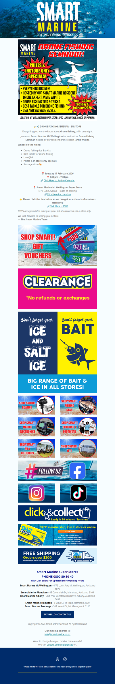 Drone Fishing Seminar – In Store Feb 17