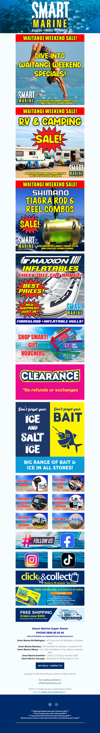 🔥 Waitangi Mega Sale! RV, Camping, Tiagra 80W & More