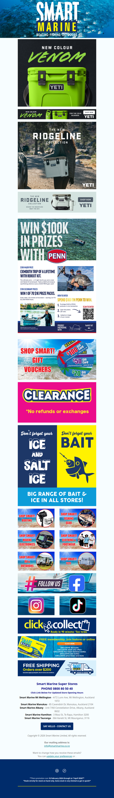 🎣 $100K PENN Giveaway Is Back + New YETI Colours Just Dropped!