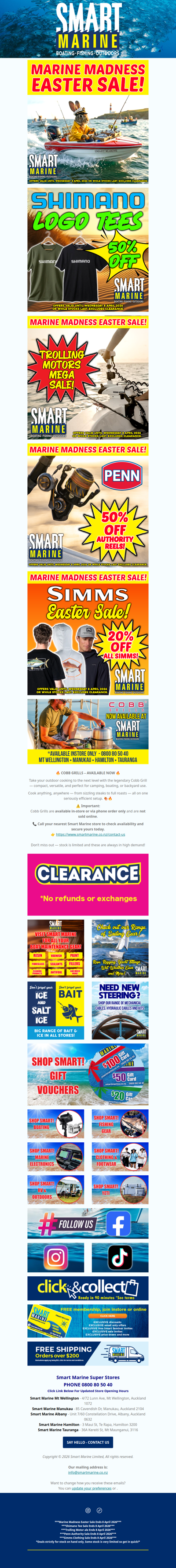 🐰 Easter Madness – 50% OFF Shimano Tees & Penn Authority Reels!