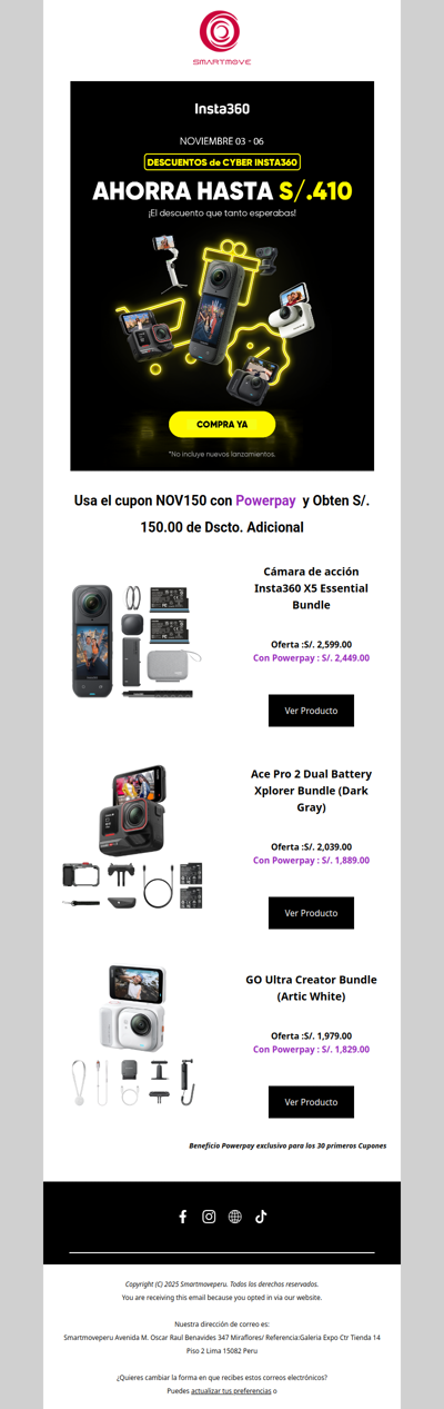 🤑 Llegaron los Cyber Days a Insta360 🤑