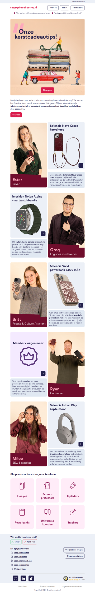 Dé kerstcadeautips van onze collega's 🎁