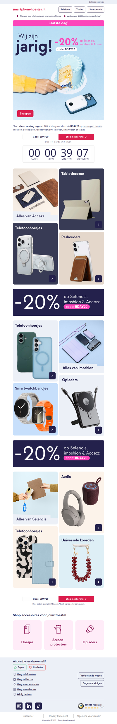 Alleen vandaag nog 20% korting