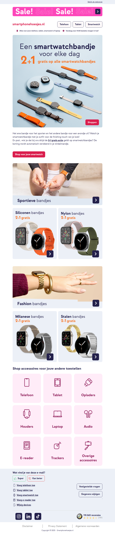 Een smartwatchbandje voor elke dag