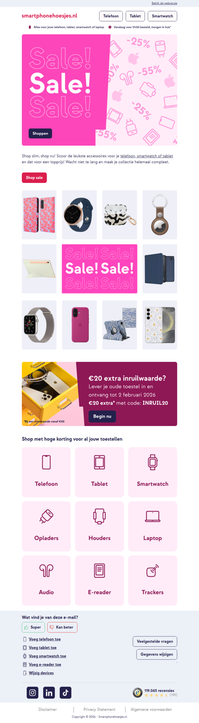 SALE! Shop met korting voor je telefoon, smartwatch of tablet