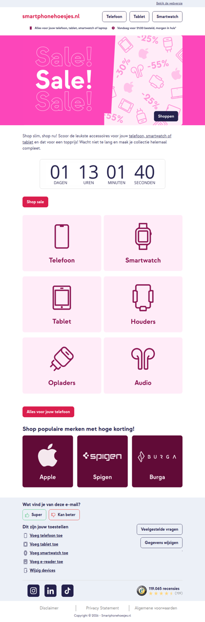 SALE! Shop snel nog met hoge korting