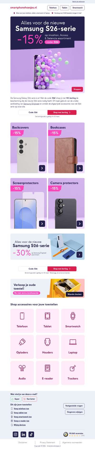 De nieuwe Samsung Galaxy S26-serie is er 🤩