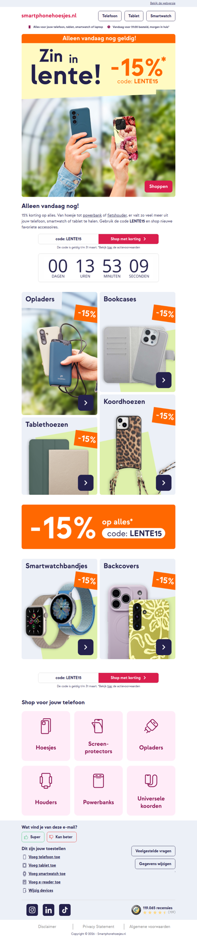 Alleen vandaag nog geldig!