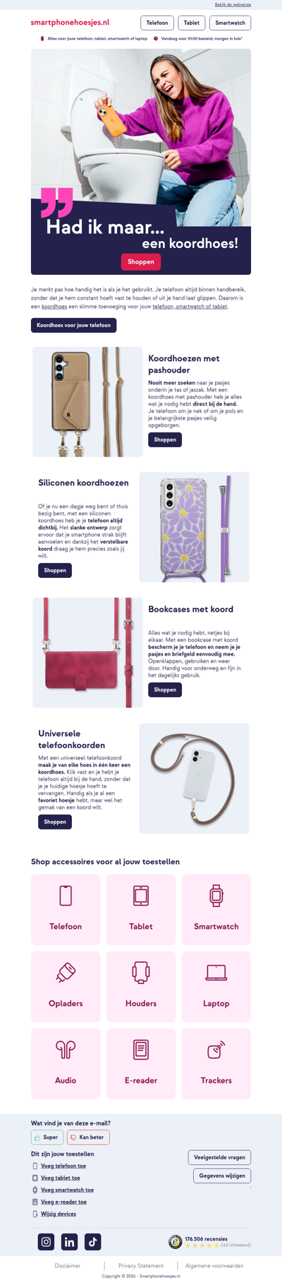 Je telefoon altijd bij de hand 🤳