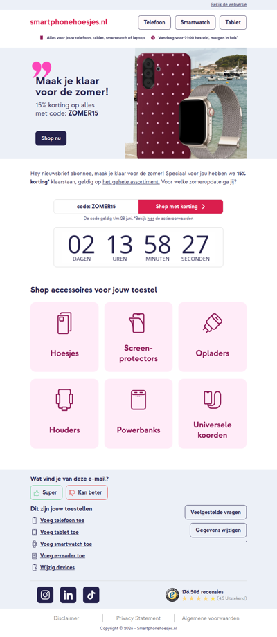 15 korting staat voor je klaar! 👀