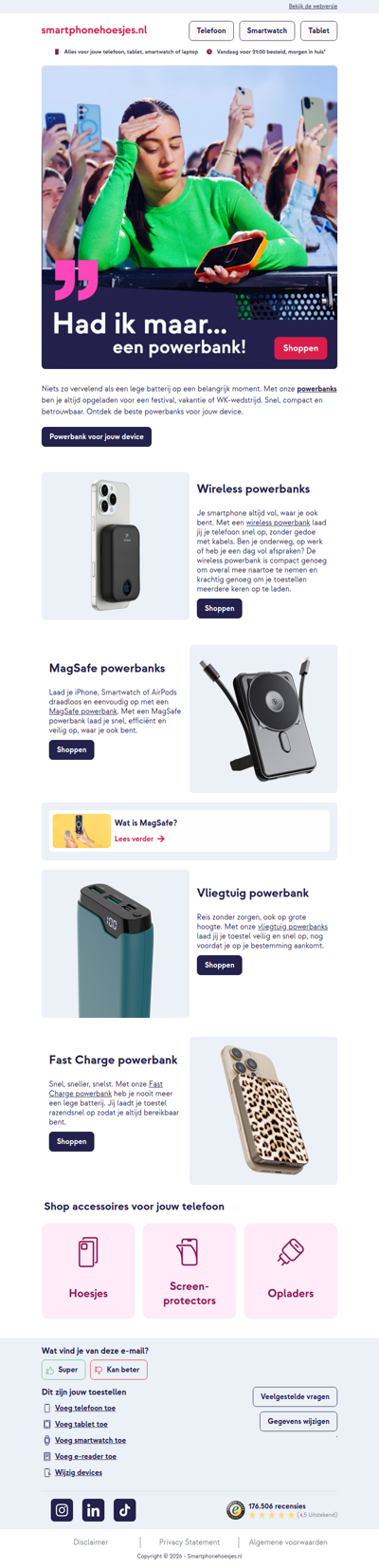 Nooit meer zonder stroom 🔋