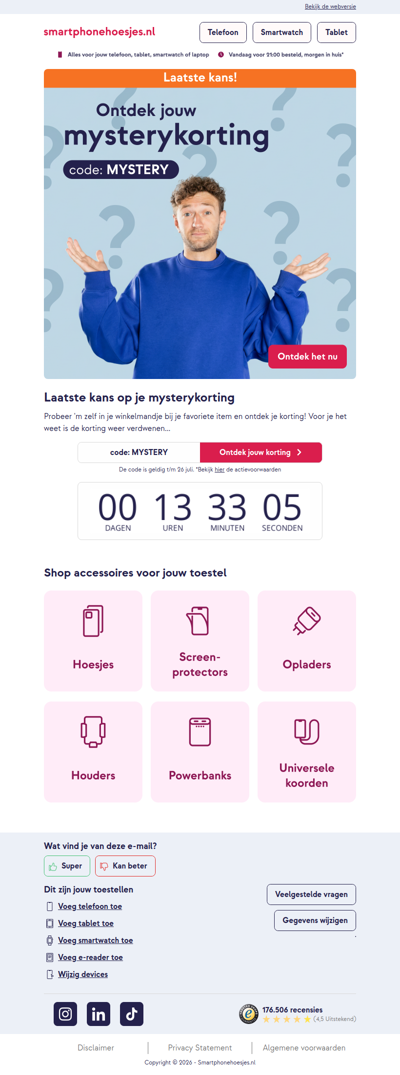 Laatste kans: jouw korting wacht ⏰