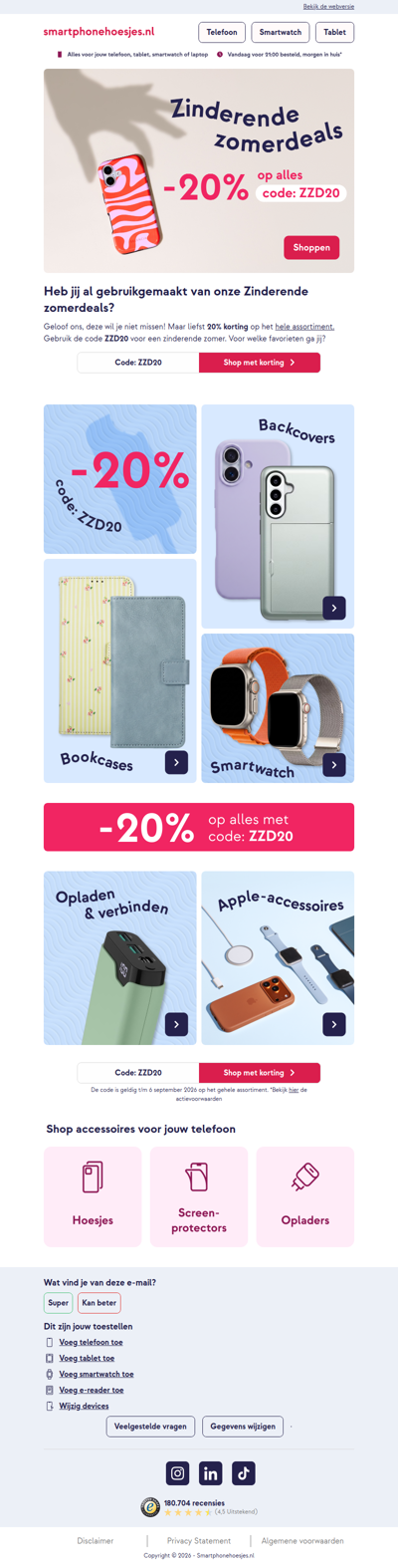Hey nieuwsbrief abonnee, mis deze Zinderende zomerdeals niet!