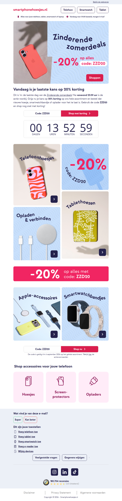 Laatste kans: 20% korting op alles! 🔥