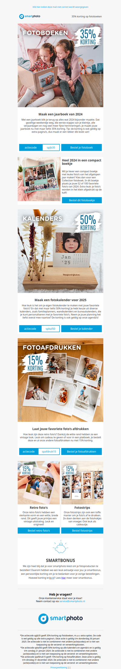 35% korting op fotoboeken