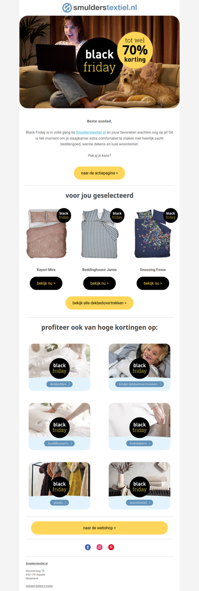 Het is Black Friday: pak jouw korting tot 70%! 🛌