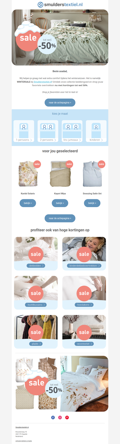 Pak je voordeel tijdens onze wintersale💙