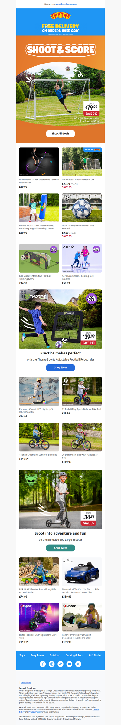 Shoot and score with great savings on goals⚽