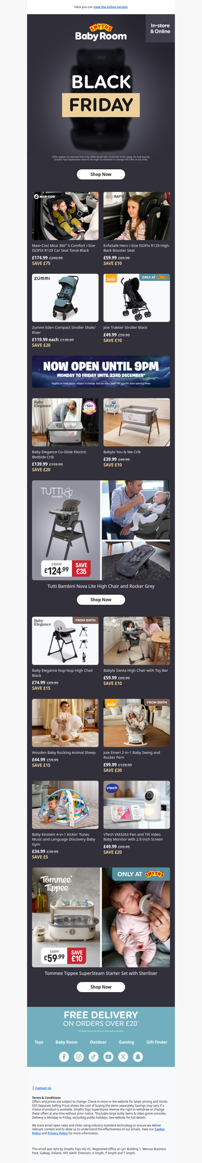 Black Friday offers available now in the Baby Room!