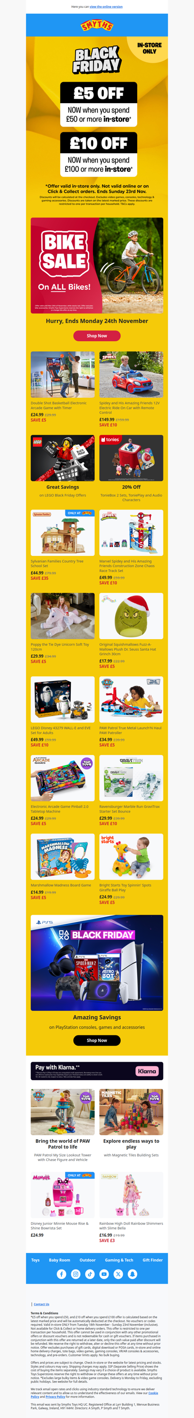 Last chance! Get £10 off when you spend £100 In-Store until Sunday 23rd November