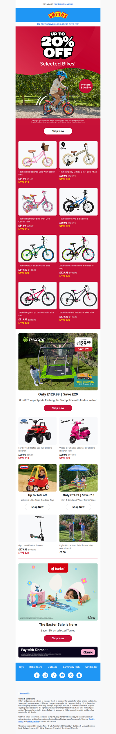 Up to 20% OFF Selected Bikes!