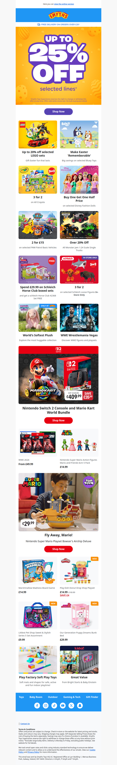 da, save up to 25% off selected toys ends soon!