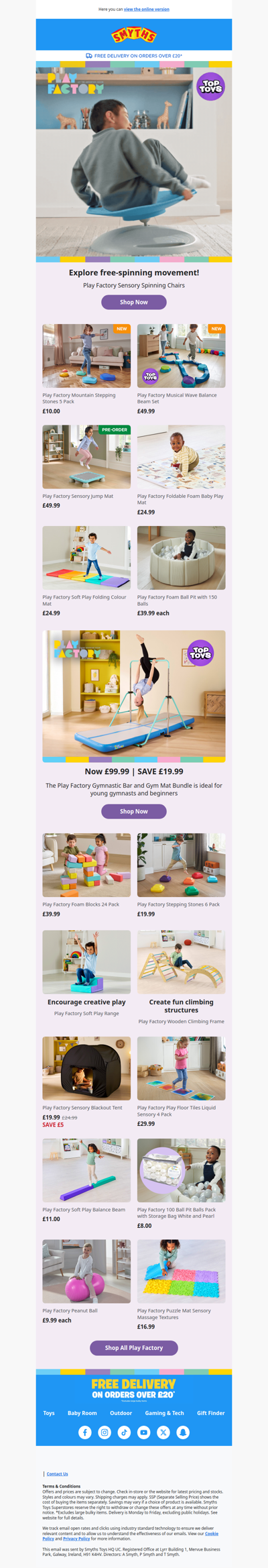 Explore the Play Factory range