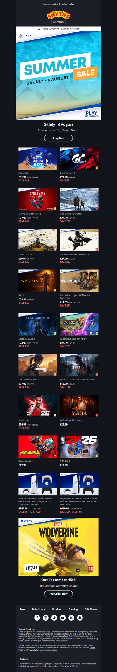 SAVE with PlayStation's Summer Sale!