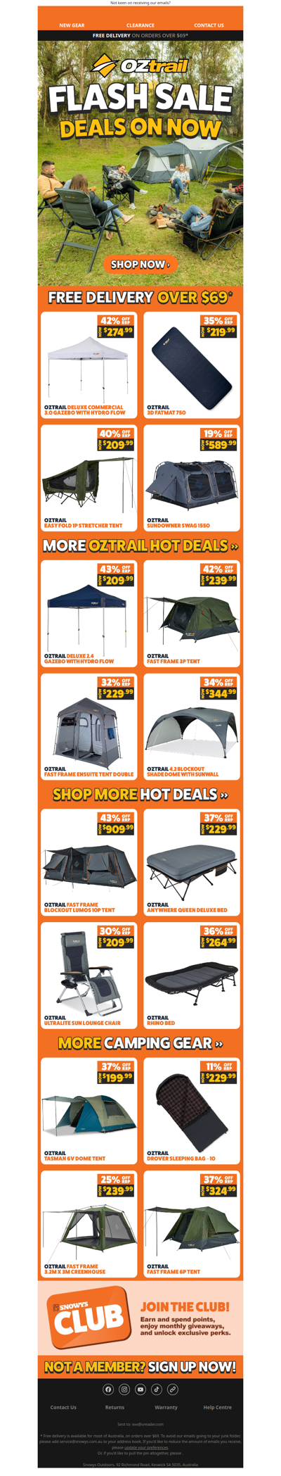 OZtrail Flash Sale ⚡