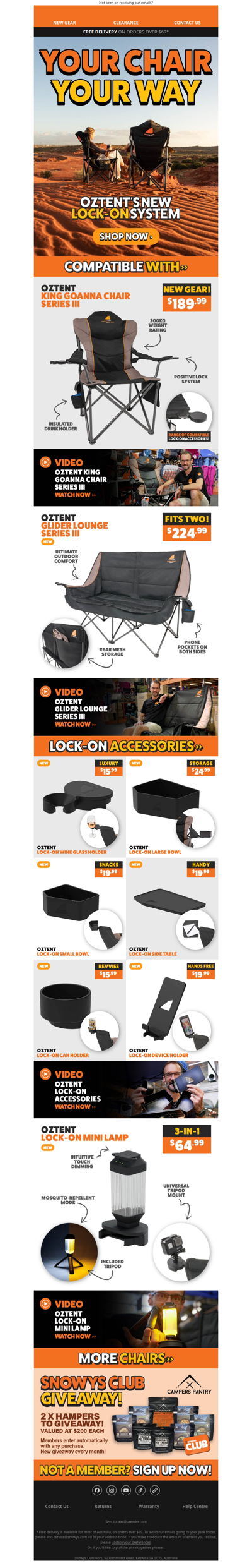 Oztent's Lock-On System 🔒