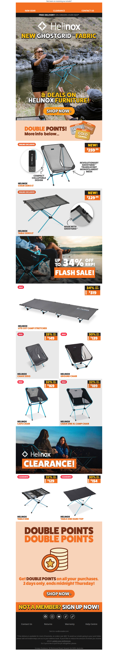 New GhostGrid™ Fabric & Deals on Helinox Furniture!