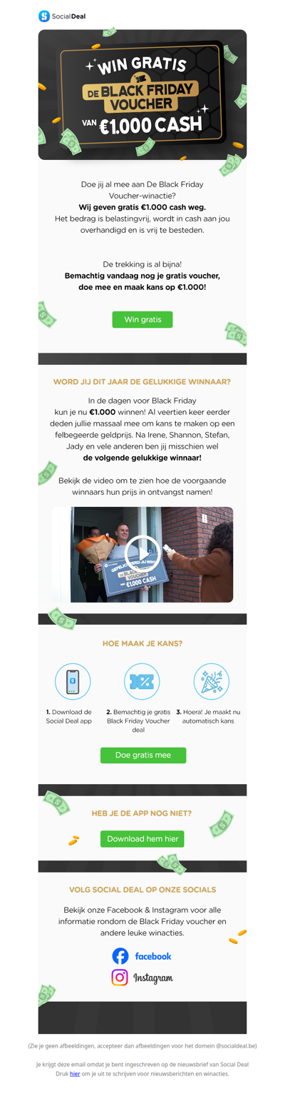 💰 Reminder: win €1.000 cash! Maak gratis kans op De Black Friday Voucher