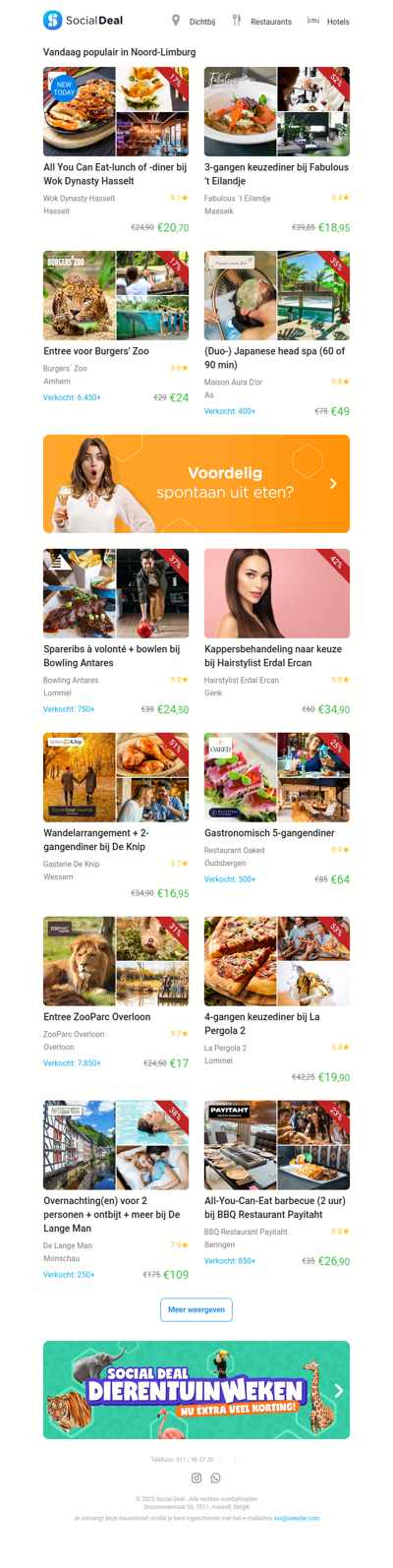 All You Can Eat-lunch of -diner bij Wok Dynasty Hasselt | 3-gangen keuzediner bij Fabulous 't Eilandje