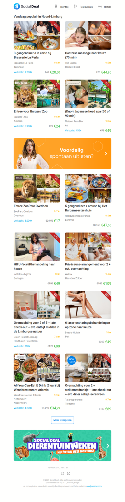 3-gangendiner à la carte bij Brasserie La Perla | Oosterse massage naar keuze (75 min)