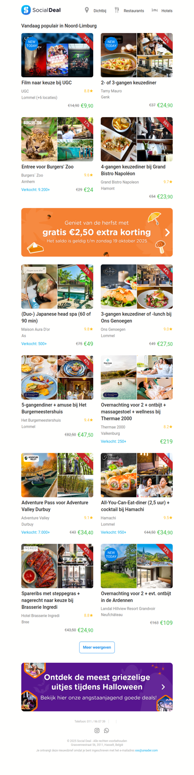 Film naar keuze bij UGC | 2- of 3-gangen keuzediner