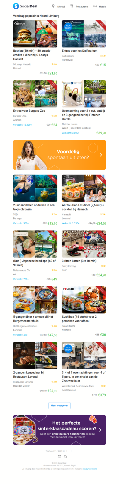 Entree voor het Dolfinarium | Bowlen (50 min) + 80 arcade-credits + diner bij O´Learys Hasselt