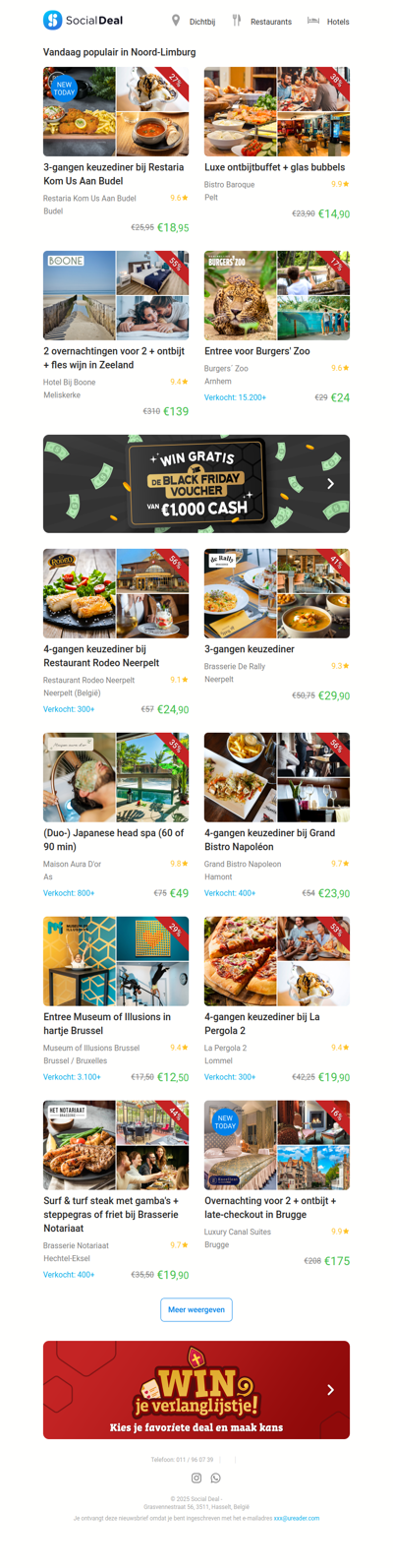 3-gangen keuzediner bij Restaria Kom Us Aan Budel | Luxe ontbijtbuffet + glas bubbels