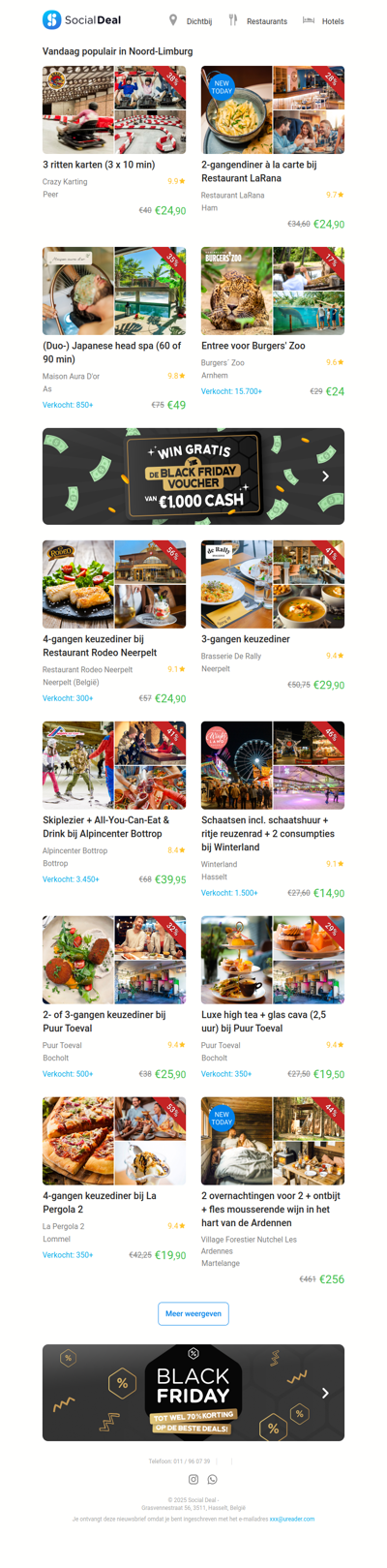 2-gangendiner à la carte bij Restaurant LaRana | 3 ritten karten (3 x 10 min)