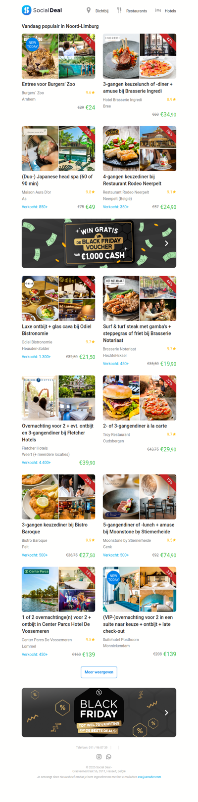 Entree voor Burgers' Zoo | 3-gangen keuzelunch of -diner + amuse bij Brasserie Ingredi