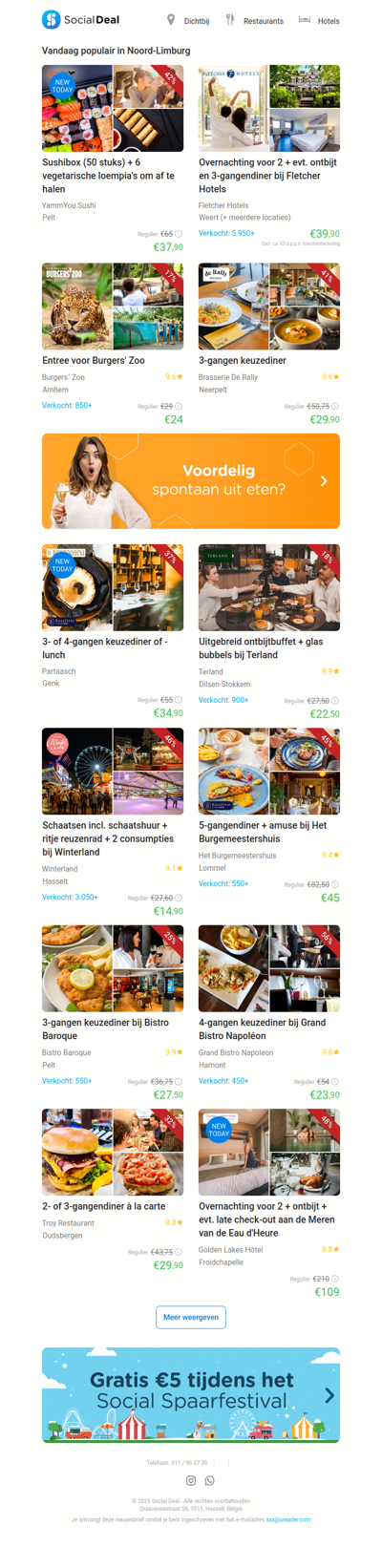 Sushibox (50 stuks) + 6 vegetarische loempia's om af te halen | Overnachting voor 2 + evt. ontbijt en 3-gangendiner bij Fletcher Hotels