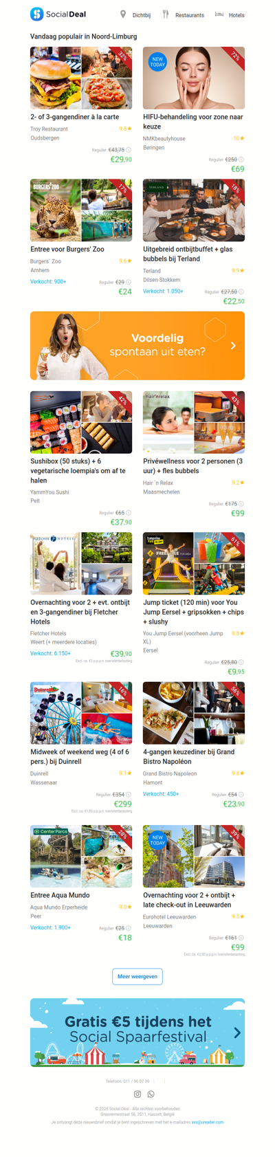 HIFU-behandeling voor zone naar keuze | 2- of 3-gangendiner à la carte