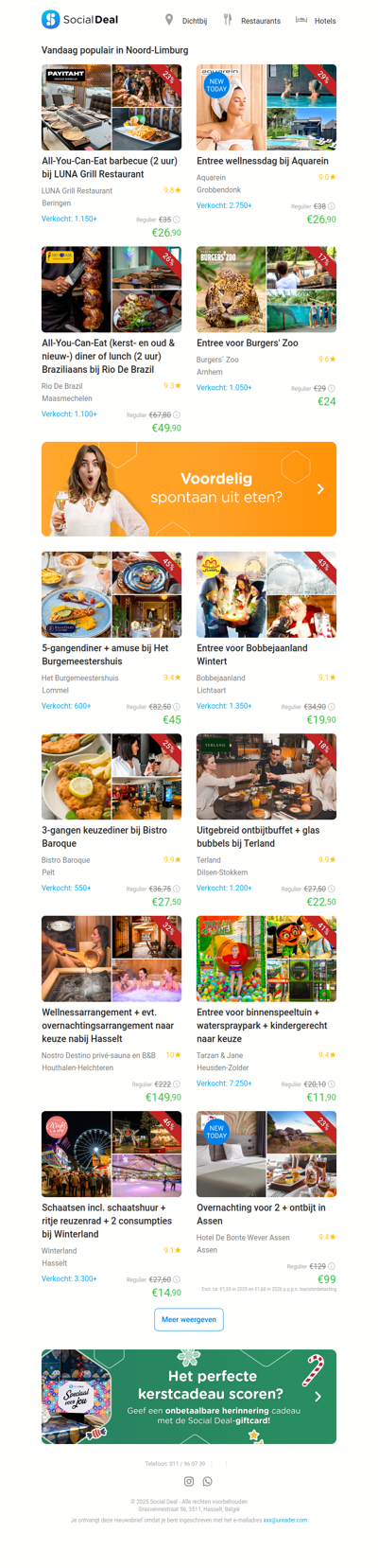 Entree wellnessdag bij Aquarein | All-You-Can-Eat barbecue (2 uur) bij LUNA Grill Restaurant