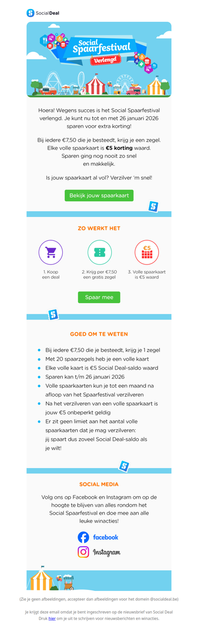 🎈🎪 Het Social Spaarfestival is verlengd!