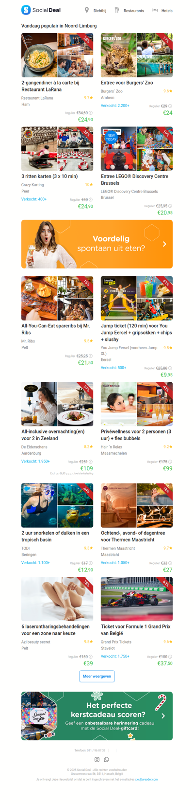 2-gangendiner à la carte bij Restaurant LaRana | Entree voor Burgers' Zoo