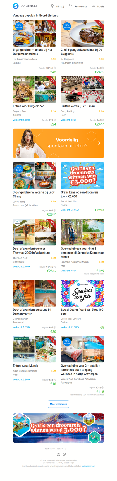 5-gangendiner + amuse bij Het Burgemeestershuis | 2- of 3-gangen keuzediner bij De Suggestie